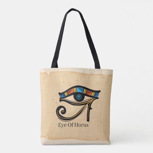 Horusauge auf Papyrus, ägyptische Hieroglyphen Tasche (Rückseite)