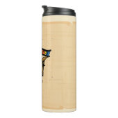 Horusauge auf Papyrus, ägyptische Hieroglyphen Thermosbecher (Nach rechts gedreht)