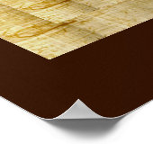 Horusauge auf Papyrus-Effekt Ägyptische Kunst Poster (Ecke)