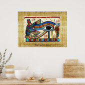 Horusauge auf Papyrus-Effekt Ägyptische Kunst Poster (Küche)