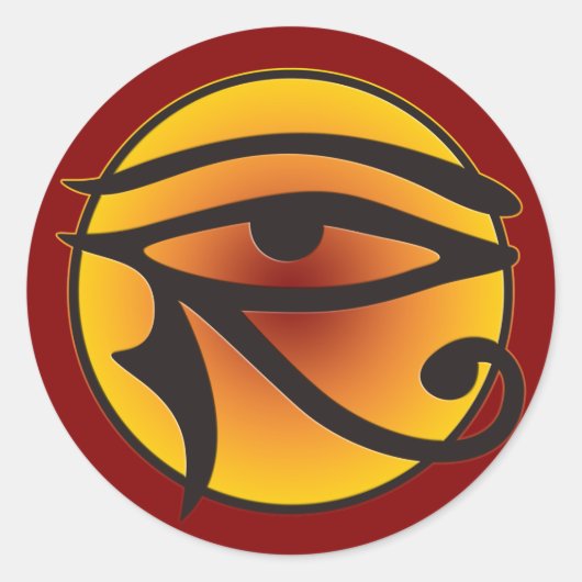 Horusauge | dunkelrot runder aufkleber (Vorderseite)