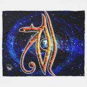 Horusauge Fleecedecke (Vorderseite (Horizontal))