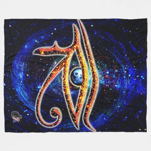 Horusauge Fleecedecke (Vorderseite (Horizontal))