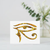 Horusauge - GOLD Postkarte (Stehend Vorderseite)