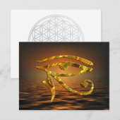 Horusauge - GOLD Postkarte (Vorne/Hinten)