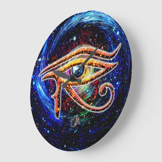 Horusauge Große Wanduhr (Winkel)