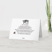 Horusauge Karte (Rückseite)