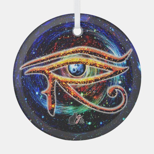 Horusauge Ornament Aus Glas (Vorderseite)