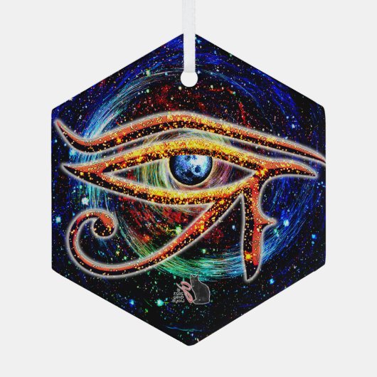 Horusauge Ornament Aus Glas (Rückseite)