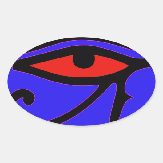 Horusauge Ovaler Aufkleber (Vorderseite)