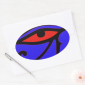 Horusauge Ovaler Aufkleber (Umschlag)