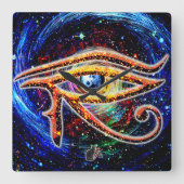 Horusauge Quadratische Wanduhr (Vorderseite)