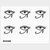 Horusauge Runder Aufkleber (Blatt)