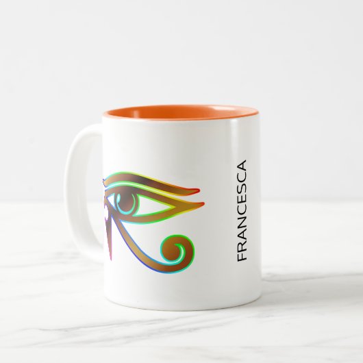 Horusmediationsenthusiast Ägyptischer Zweifarbige Tasse (Vorderseite Links)