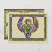 Horusskarab-Auge Postkarte (Vorne/Hinten)