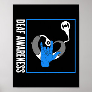 Hörverlust Aufklärungs Gehörlos Cochlea-Implantat  Poster