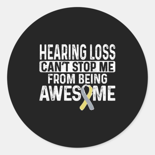 Hörverlust kann mich nicht davon abhalten Phantast Runder Aufkleber (Vorderseite)