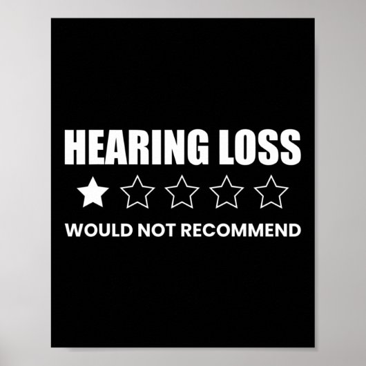 Hörverlust nicht empfehlen poster (Vorne)