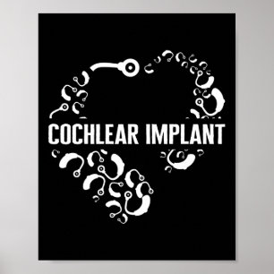 Hörverlustbewusstsein Liebe Cochlea-Implantat Asl Poster