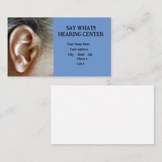 Hörzentrum Visitenkarte (Vorne/Hinten)
