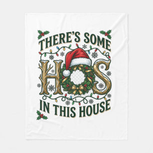 Hos Haus Weihnachtsgirlande Santa Hut Lichter Fleecedecke
