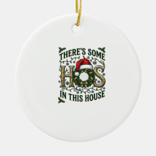 Hos Haus Weihnachtsgirlande Santa Hut Lichter Keramik Ornament