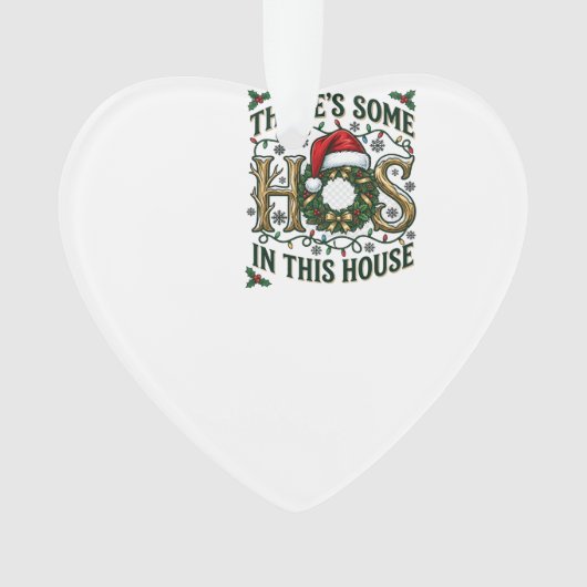 Hos Haus Weihnachtskranz Weihnachtsmann Hut Lichte Ornament (Vorderseite)