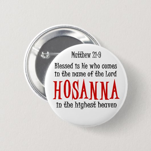 Hosanna Button (Vorne & Hinten)