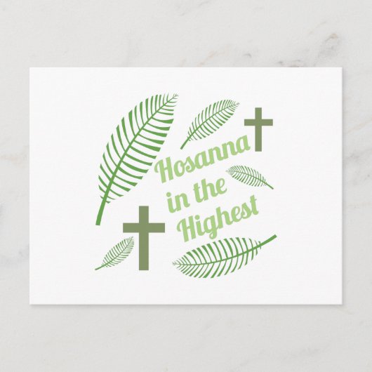 Hosanna in den höchsten postkarte (Vorderseite)