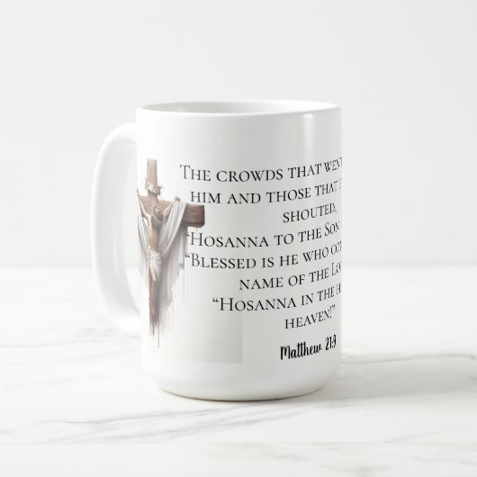 Hosanna in the Highest Kaffeetasse (Vorderseite Links)