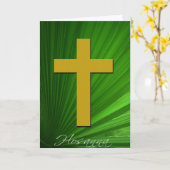 Hosanna mit Bibelverse Grußkarte Karte (Gelbe Blume)