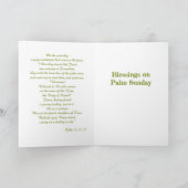 HOSANNA Palm Sunday Card (John 12:12-15) Karte (Innenseite)