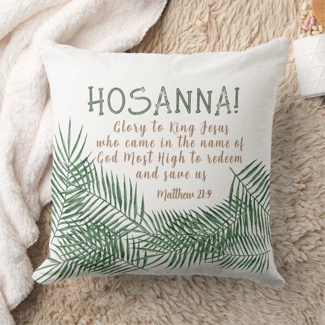 HOSANNA Palm Sunday Square Kissen (Decke)