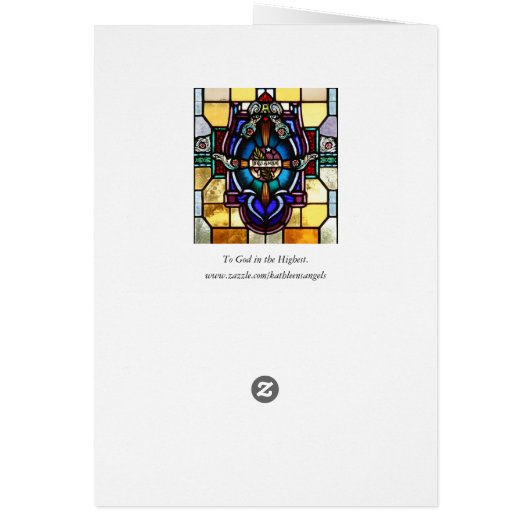 Hosanna Stected Glass Card (Hinten)