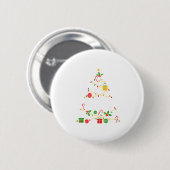 Hosce Nurse Christmas Tree Lights Womens Mens Kids Button (Vorne & Hinten)