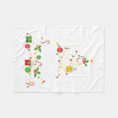 Hosce Nurse Christmas Tree Lights Womens Mens Kids Fleecedecke (Vorderseite (Horizontal))