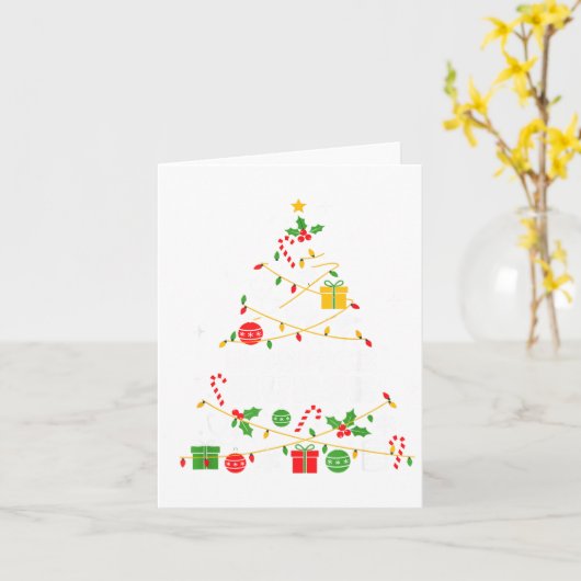 Hosce Nurse Christmas Tree Lights Womens Mens Kids Karte (Gelbe Blume)