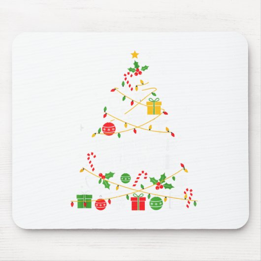 Hosce Nurse Christmas Tree Lights Womens Mens Kids Mousepad (Vorne)