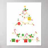 Hosce Nurse Christmas Tree Lights Womens Mens Kids Poster (Vorne)