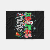 Hosce Nurse Funny Xmas Light Stethoscope Christmas Fleecedecke (Vorderseite (Horizontal))