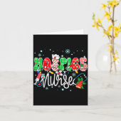 Hosce Nurse Funny Xmas Light Stethoscope Christmas Karte (Gelbe Blume)