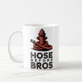 Hose Before Bros | Firehouse Humor Design   Kaffeetasse (Links)