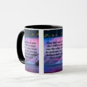 Hosea 11:10 KJV Bible Verse Pic Zwei-Tone-Tasse Tasse (Vorderseite Links)