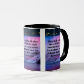 Hosea 11:10 KJV Bible Verse Pic Zwei-Tone-Tasse Tasse (VorderseiteRechts)