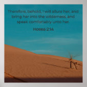 Hosea 2:14 KJV Wall Art – Desert Faith Collection  Poster (Vorne)