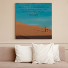 Hosea 2:14 KJV Wall Art – Desert Faith Collection  Poster