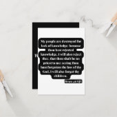 Hosea 4:6 Bible Scripting Grußkarte Karte (Vorderseite/Rückseite Beispiel)