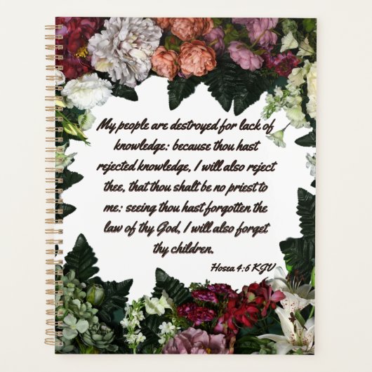 Hosea 4:6 Bible Verse Kalender Planer (Vorderseite)
