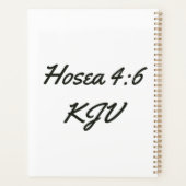 Hosea 4:6 Bible Verse Kalender Planer (Rückseite)