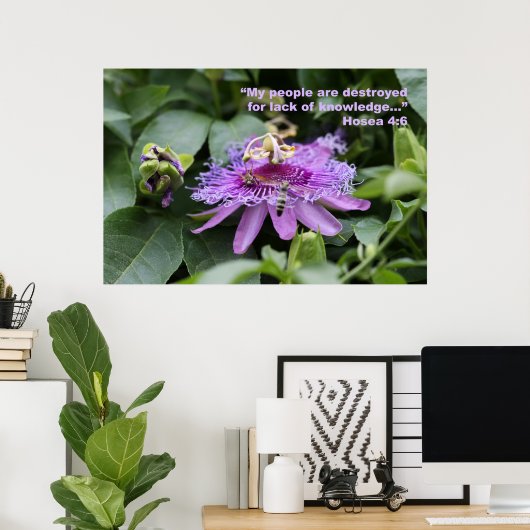 Hosea 4:6 Scripting Poster (Heimbüro)